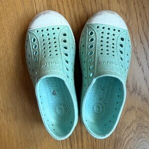 Native Blue and White Water Shoes Slip-On